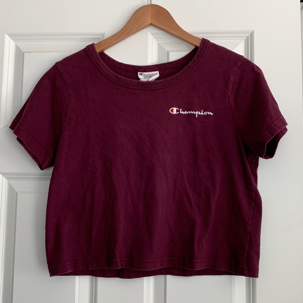 Champion Heritage Crop Logo Tee